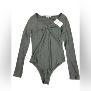 Promesa Olive Green Long Sleeve Bodysuit